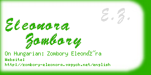 eleonora zombory business card